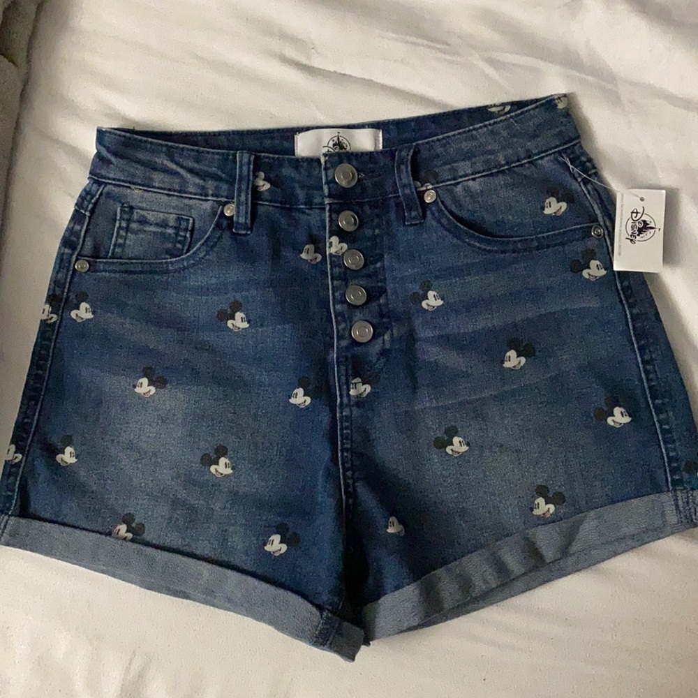 DISNEY PARKS MICKEY MOUSE DENIM SHORTS